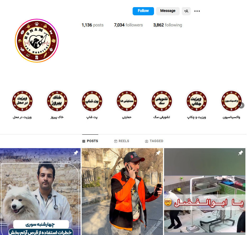 کلینیک دامپزشکی هونام